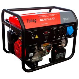 Бензиновый генератор с электростартером и коннектором автоматики Fubag BS 6600 A ES — Фото 1
