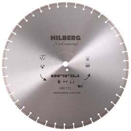 Диск алмазный по бетону Hard Materials Hilberg 600x25.4мм (HM113) — Фото 1