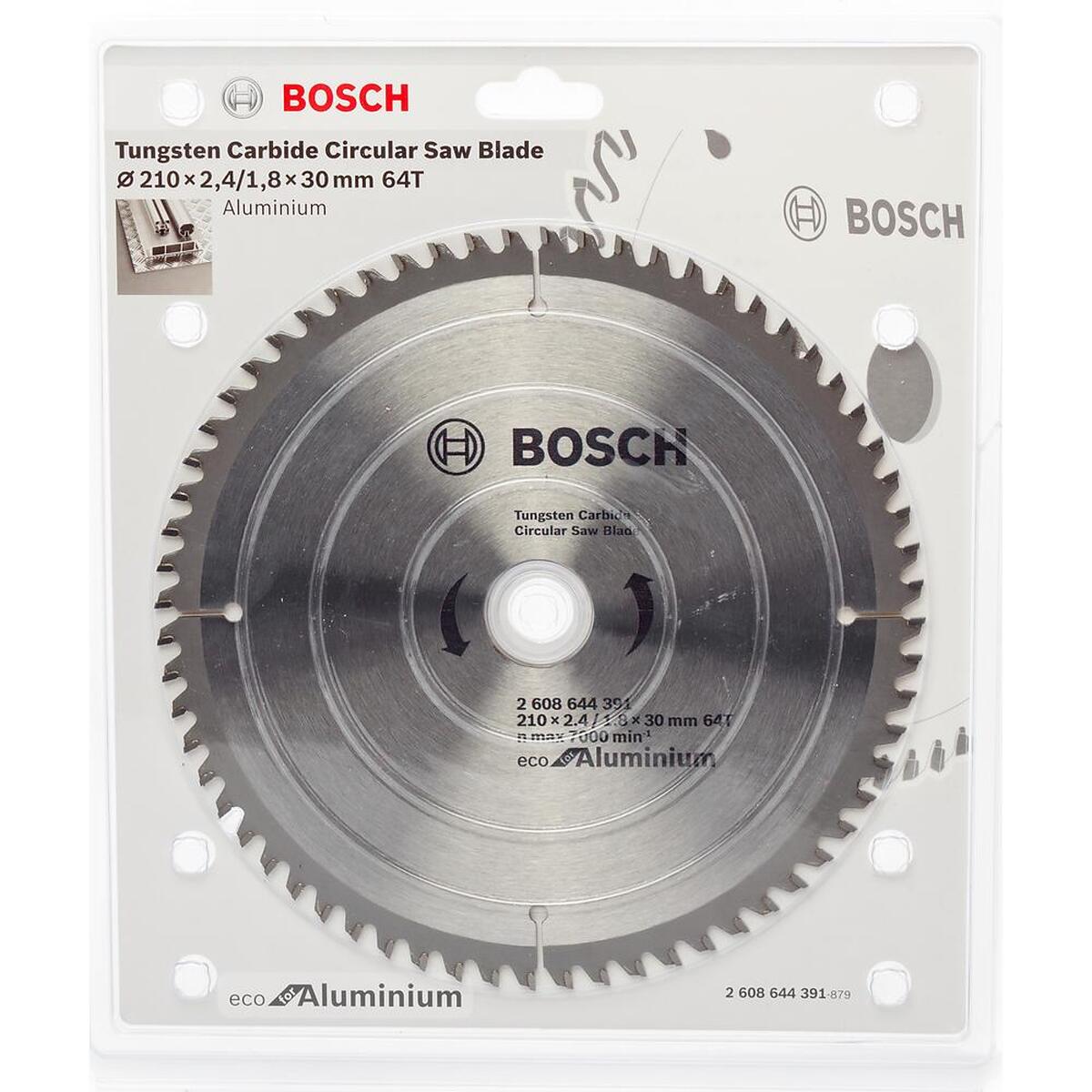 Диск пильный по алюминию Bosch ECO 210х30мм 64T (391) — Фото 1