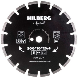 Диск алмазный по асфальту Hilberg Hard Materials 300x25.4мм (HM307) — Фото 1