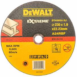 Круг отрезной по металлу DeWalt DT43600 230x1.9x22.2мм — Фото 1