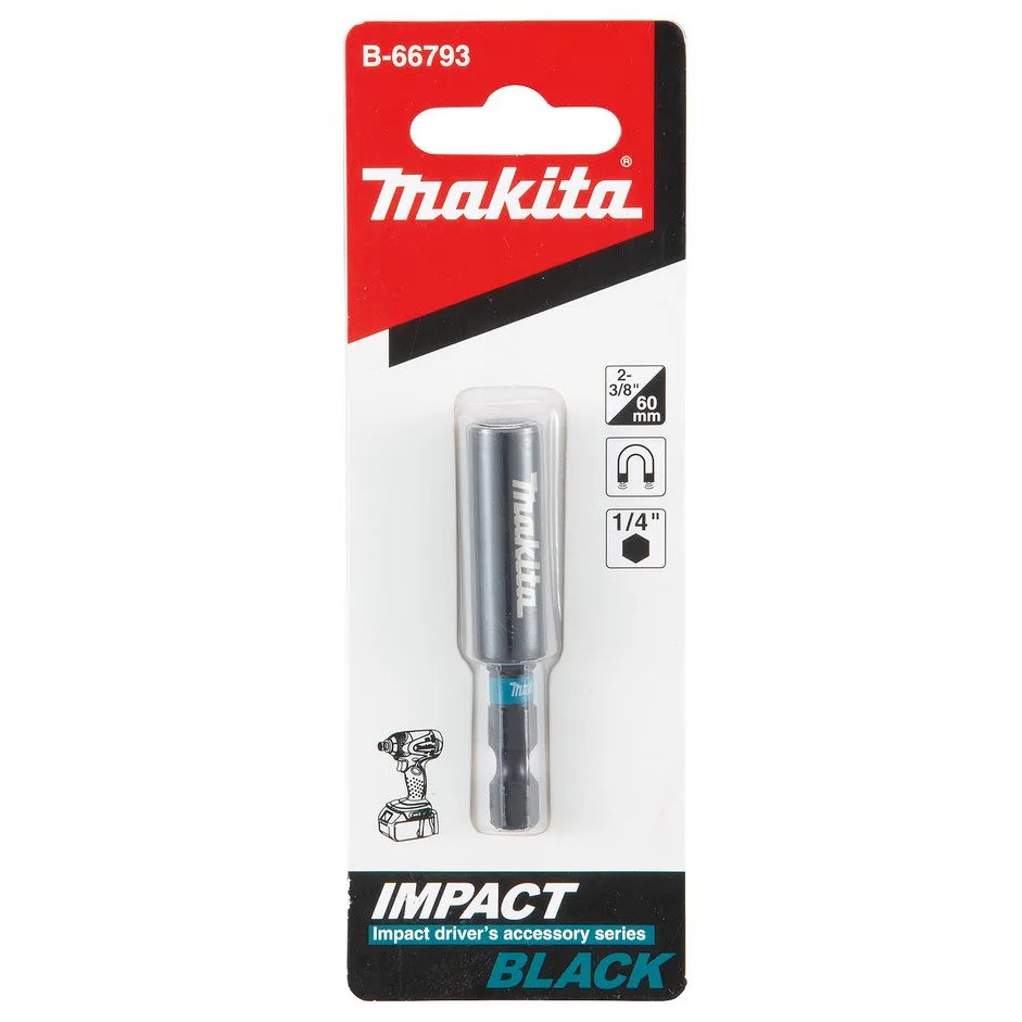 Держатель Makita Impact Black магнитный 1/4" 60мм (B-66793) — Фото 2